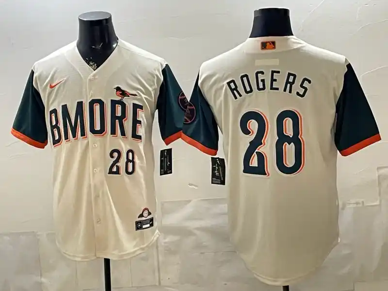Baltimore Orioles #28 Trevor Rogers 2026 City Connect Stadium Cream Jersey